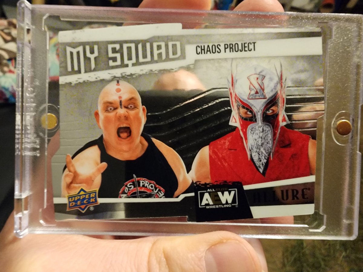 drscottkelly's tweet photo. 1st one of what will be dozens of the same card that I've bought #AEW #ChaosProject #UpperDeck #Allure @KingSerpentico https://t.co/4InC61xOry