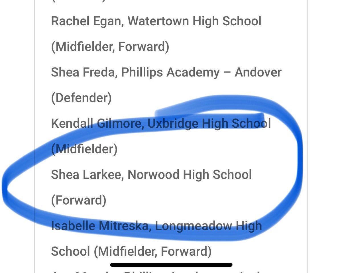 Congratulations Shea Larkee on being selected to the 2023 NFHCA High School All-Region team for the state of Massachusetts! 💙💛 #MustangFH