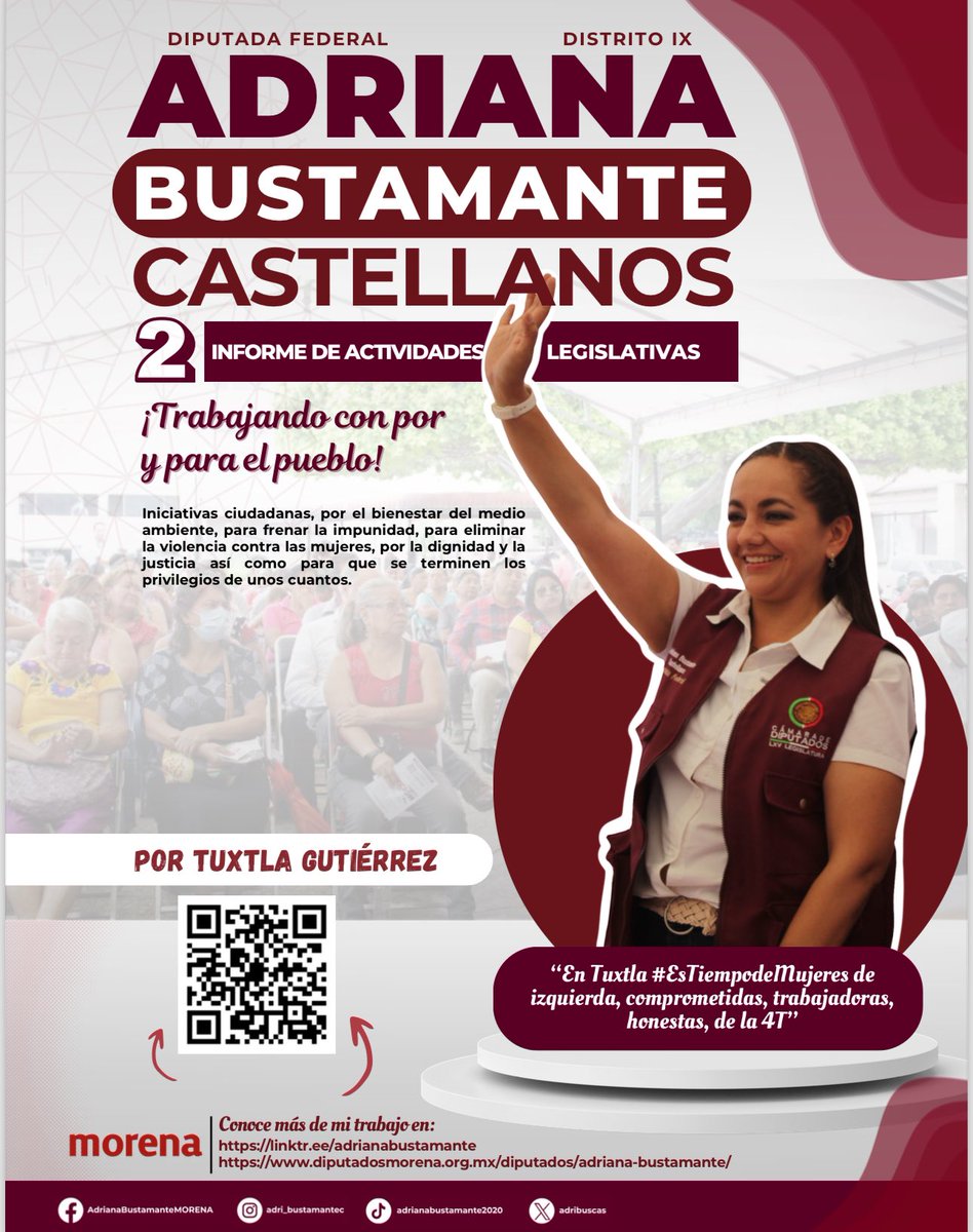 ¡Buenos días! Te comparto esta gaceta como parte de mis actividades del 𝐒𝐞𝐠𝐮𝐧𝐝𝐨 𝐈𝐧𝐟𝐨𝐫𝐦𝐞 𝐝𝐞 𝐀𝐜𝐭𝐢𝐯𝐢𝐝𝐚𝐝𝐞𝐬 𝐋𝐞𝐠𝐢𝐬𝐥𝐚𝐭𝐢𝐯𝐚𝐬 𝐜𝐨𝐦𝐨 𝐃𝐢𝐩𝐮𝐭𝐚𝐝𝐚 𝐅𝐞𝐝𝐞𝐫𝐚𝐥 𝐝𝐞𝐥 𝐃𝐢𝐬𝐭𝐫𝐢𝐭𝐨 𝐈𝐗

👉🏽 Soy una mujer comprometida, honesta, con objetivos