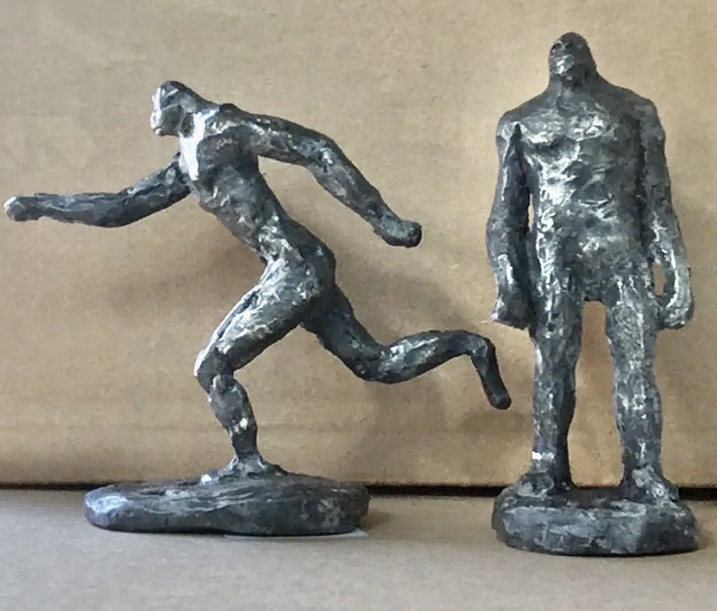 Holiday Fundraiser Donate $200 to the nonprofit International @CryptozooMuseum renovation fund; receive 1 of 2 Bigfoot pewter pieces by famed artist RICHARD KLYVER. Exclusive. Solid pewter, heavy. Running or Standing Still. 6+” tall. $200 + Shipping fee. cryptostore-106508.square.site/product/donati…