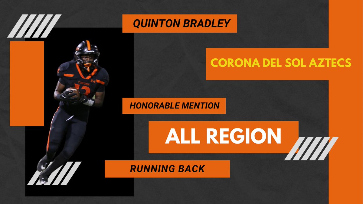 Congratulations ⁦⁦⁦⁦⁦<a href="/carolinamadeQ/">Quinton Bradley</a>⁩ on being named 6A Central Region Honorable Mention Running Back ⁦<a href="/CoachBarro/">Jake Barro</a>⁩ ⁦<a href="/CoachPerrone/">Coach Perrone (My Recruits)</a>⁩ <a href="/justchilly/">Just Chilly</a> ⁦<a href="/VarsityShow/">Varsity Sports Show-- Varsity Media Foundation</a>⁩ ⁦<a href="/gridironarizona/">Gridiron Arizona</a>⁩ ⁦<a href="/KevinMcCabe987/">Kevin McCabe</a>
