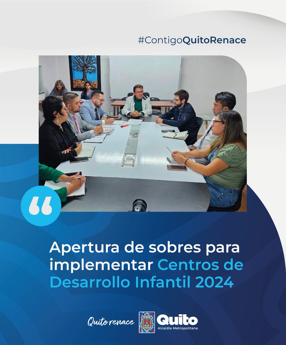 📰 #QuitoCunas | Sesenta y nueve organizaciones postularon a la ‘Convocatoria para la conformación de un banco de elegibles para la implementación de Centros de Desarrollo Infantil en el Distrito Metropolitano de Quito’. Detalles aquí 👇👇 acortar.link/YtaUdU #QuitoRenace