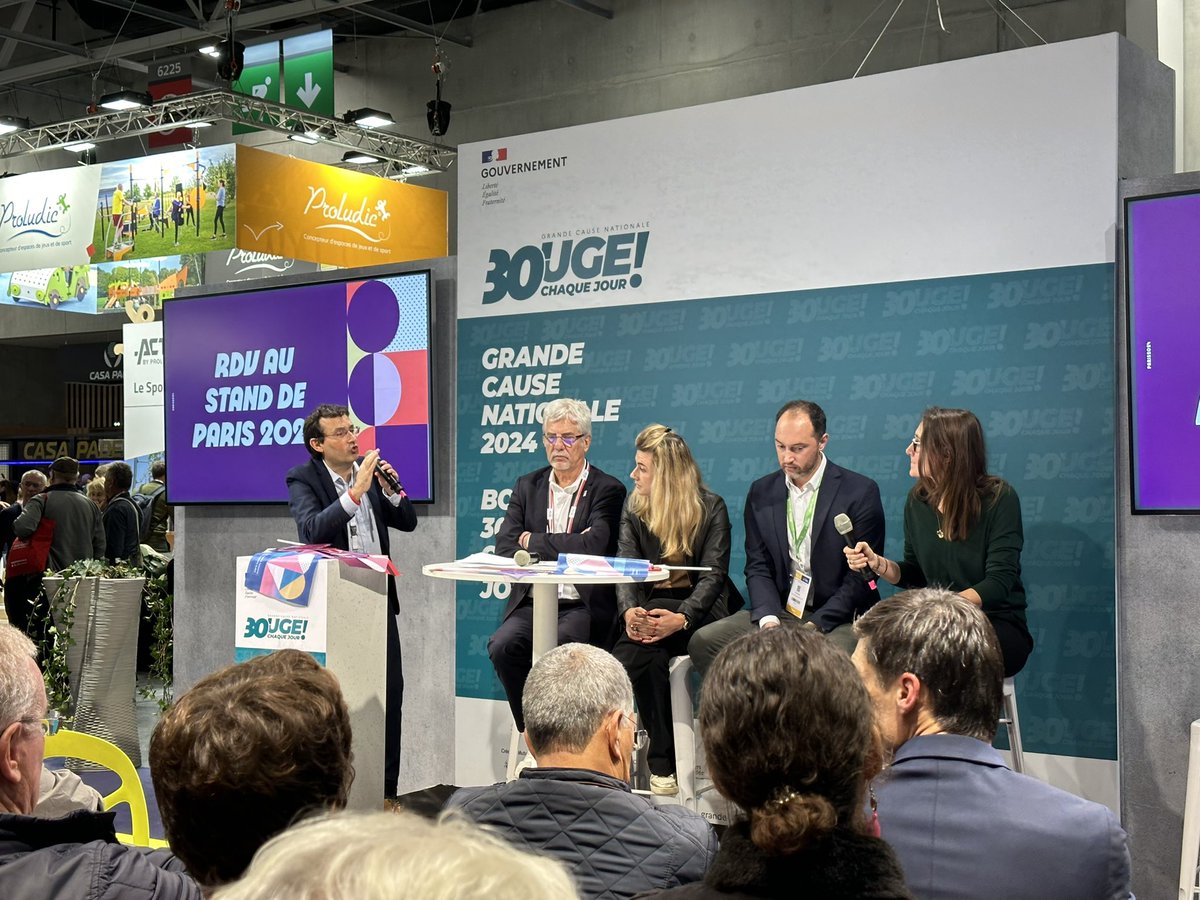 Première journée chargée au <a href="/salondes_sports/">Salon des Sports et Parasports</a> <a href="/salondesmaires/">Salon des Maires et des Collectivités</a> <a href="/l_amf/">AMF | Association des maires de France</a> entre la prise de parole de <a href="/AOC1978/">Amélie Oudéa-Castéra</a> sur #GrandeCause et #Paris2024 avant les interventions de tous les acteurs sur la préparation des célébrations dans les territoires. Et demain <a href="/ReseauAndes/">ANDES</a> <a href="/connectcyr/">Cyril Cloup</a> !
