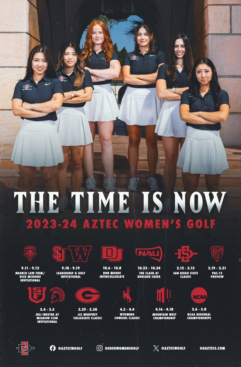 Our 2023-24 schedule posters are now in! Stop by the Fowler Athletics Center to pick one up and we look forward to seeing you at the San Diego State Classic in February!