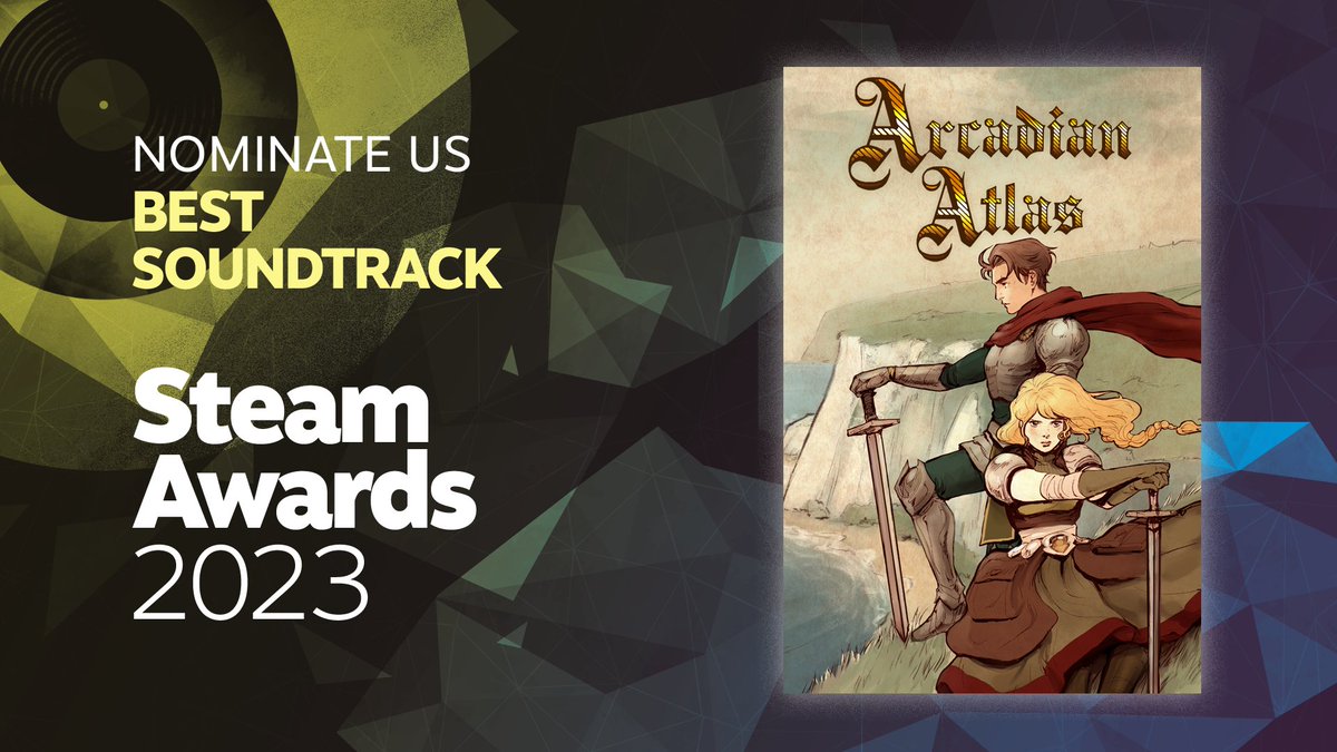 And as you return to Arcadia with this moody jazz,

🏆Nominate Arcadian Atlas for the Best Soundtrack Award on Steam🏆

And show the world that Arcadian Atlas has the most enchanting tunes this year. 🎻🎺

store.steampowered.com/app/2689670/Ar…