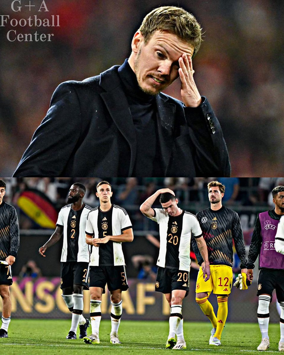 GA__Football's tweet photo. [🇩🇪元世界王者のドイツ代表は2023年以降の11試合で6敗を喫している💥]

❌🇩🇪ドイツ0-2オーストリア🇦🇹
❌🇩🇪ドイツ2-3トルコ🇹🇷
➖🇩🇪ドイツ2-2メキシコ🇲🇽
✅🇩🇪ドイツ3-1アメリカ🇺🇸
✅🇩🇪ドイツ2-1フランス🇫🇷
❌🇩🇪ドイツ1-4日本🇯🇵
❌🇩🇪ドイツ0-2コロンビア🇨🇴
❌🇩🇪ドイツ0-1ポーランド🇵🇱
➖🇩🇪ドイツ3-3ウクライナ🇺🇦
❌🇩🇪ドイツ2-3ベルギー🇧🇪
✅🇩🇪ドイツ2-0ペルー🇵🇪

改善策はあるのだろうか🤔