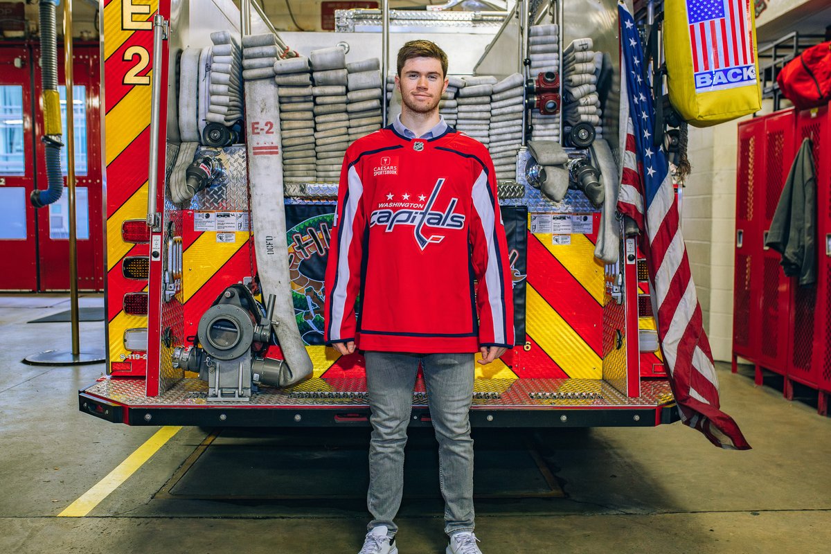 Capitals's tweet photo. Earlier this week, @JohnWaltonPxP was joined by @con91mcmichael in visiting a @dcfireems station near @CapitalOneArena.

The pair met with first responders, receiving a tour of the facility and sharing appreciation for their service to our community.

#ALLCAPS https://t.co/8w6uPp2cQK
