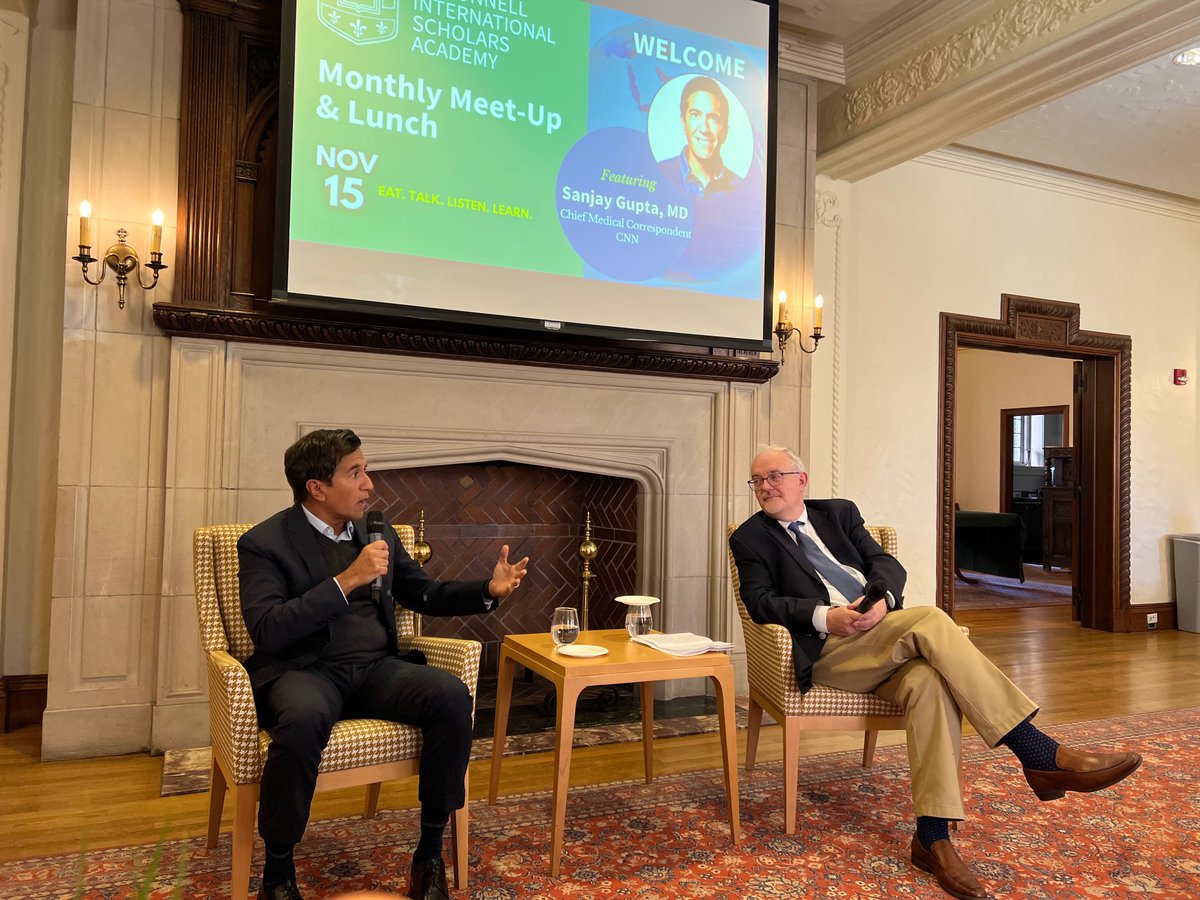 We were honored to have Dr. Sanjay Gupta visit #WashU and speak to our McDonnell Scholars. The conversation around pivotal career moments, leadership, communications, and trust aligned with our core competencies in many ways, making for an engaging and insightful discussion.