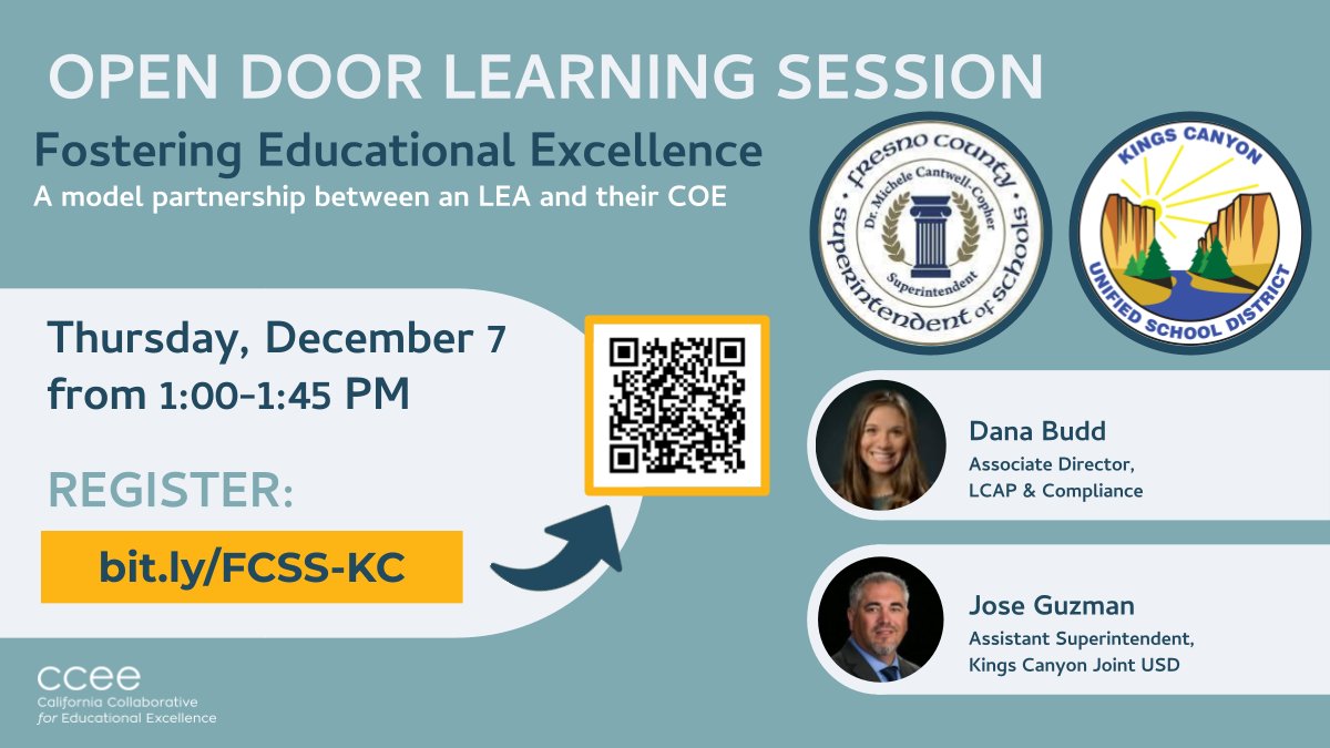 CCEECA's tweet photo. 🚀 Dive deep into the partnership magic of @FresnoCoSS &amp; KCUSD! 🤝 Unlock the secrets of crafting a powerful Local Control and Accountability Plan (LCAP). Gain practical insights for an effective strategic plan that drives progress and promotes equity in education. 🌐✨ https://t.co/J37UkGY6zT