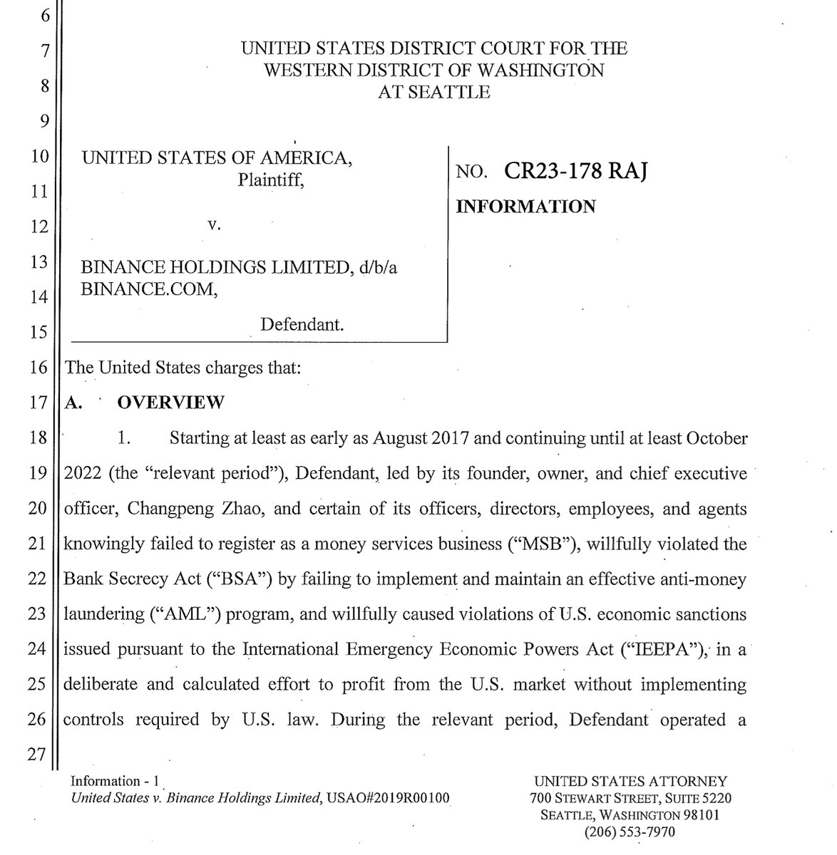 CSeddine's tweet photo. 🇺🇸RÉSUMÉ BINANCE : CZ coupable, démission, répercussions pour Binance, etc...

Changpeng Zhao (CZ) a reconnu sa culpabilité pour avoir enfreint la loi sur le secret bancaire et d'autres infractions. En conséquence, il est condamné à payer une amende de 50 millions de dollars, compensée en partie par les paiements à la CFTC.

Binance est également reconnue coupable d'actes répréhensibles, notamment de transfert non autorisé de fonds, de violation de la loi sur le secret bancaire et d'accords avec l'Iran. Cette faute se traduit par une amende colossale de 4,3 milliards de dollars.

Le départ de CZ ne se limite pas à un simple changement de PDG ; c'est une admission de culpabilité flagrante. Bien qu'il reste l'actionnaire majoritaire, il se retirera des opérations pendant trois ans. #Binance doit désormais intensifier ses efforts en matière de conformité et nommer un contrôleur indépendant pour la même période.

Richard Teng, ancien PDG de la Financial Conduct Authority d'Abu Dhabi et expert en réglementation financière, prend les rênes. Sa nomination symbolise une transition vers une nouvelle ère chez Binance.

Quant à CZ, il envisage une pause suivie éventuellement d'investissements passifs dans la blockchain, l'IA et la biotechnologie. Il abandonne l'idée de diriger une startup, du moins d'après ses déclarations.

On peut noter que dans l'accord conclu avec les autorités américaines, Binance n'est pas accusée de détournement de fonds de clients ou de manipulation du marché. CZ souligne que les fonds des utilisateurs sont en sécurité.

L'acte d'accusation du ministère américain de la Justice contre CZ et Binance entraîne l'une des sanctions les plus élevées de l'histoire judiciaire américaine, envoyant un message clair à l'ensemble de l'espace crypto.