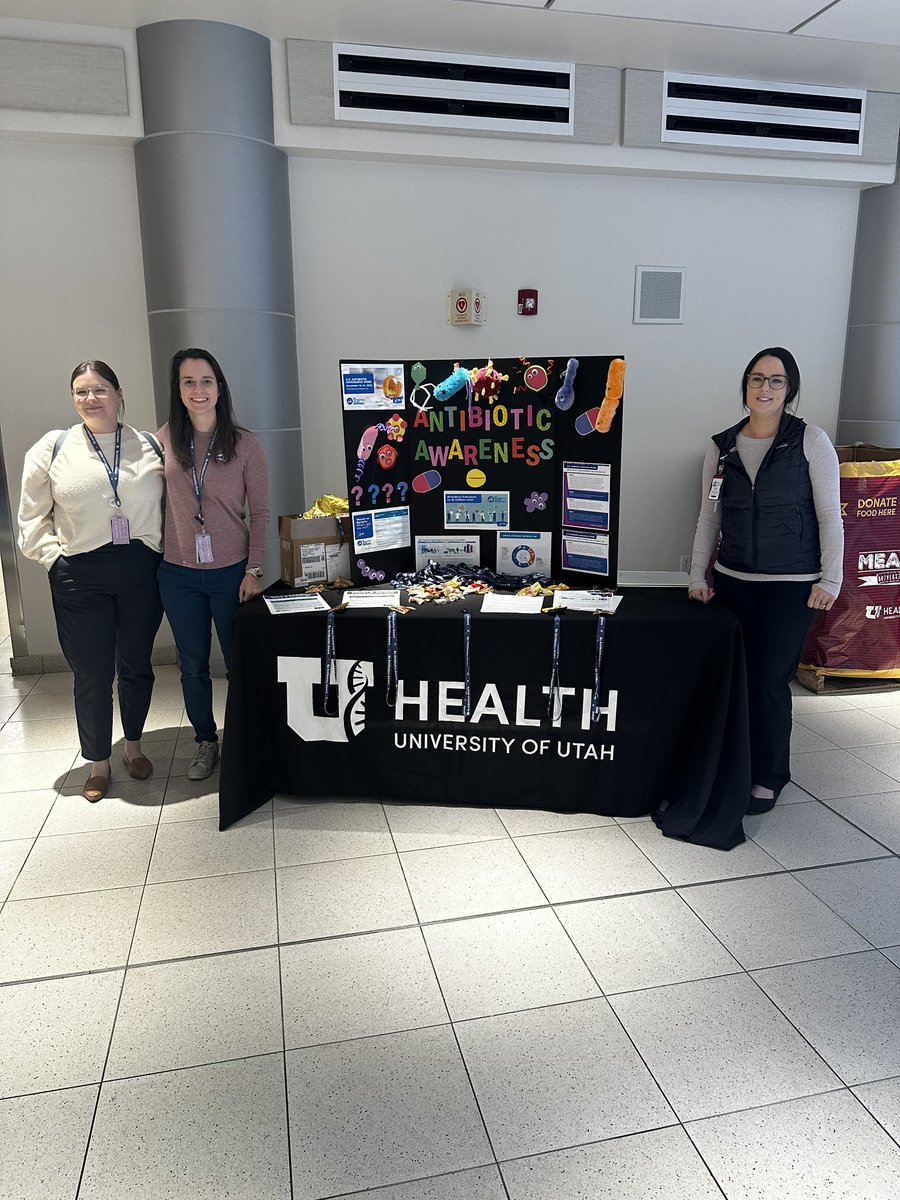 @UofUHealth ‘s antimicrobial stewardship program is celebrating antimicrobial awareness week #WAAW2023 with candy and free awareness lanyards! @EmilySpivak @HannahImlay @pillsandskills @Mtns_N_Microbes @CDC_AR