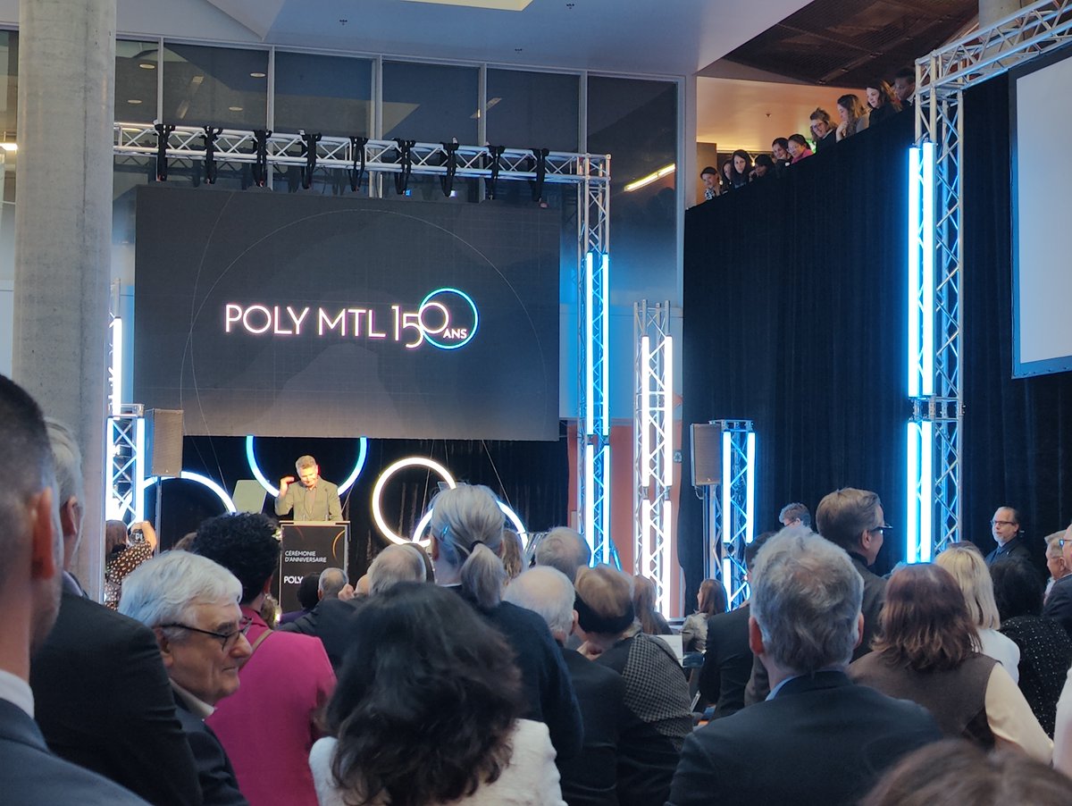 EcotechQuebec's tweet image. Nous assistions hier à la cérémonie d'anniversaire de  @polymtl qui portait le regard des ingénieur.e.s de toutes origines aux grands défis du 21ème siècle, notamment sur la transition énergétique et l'adaptation aux changements climatiques🌱#techpropres