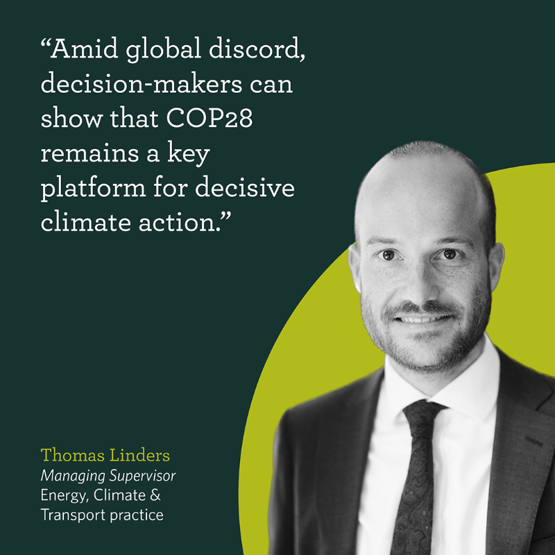 fleishmanEU's tweet photo. Will @COP28_UAE  be the turning point in the fight against climate change that is so urgently needed?

In exactly one week, the @UN's principal climate action conference #COP28 will start in Dubai.

Swipe to learn more about key agenda items and the #EU’s main objectives 👇