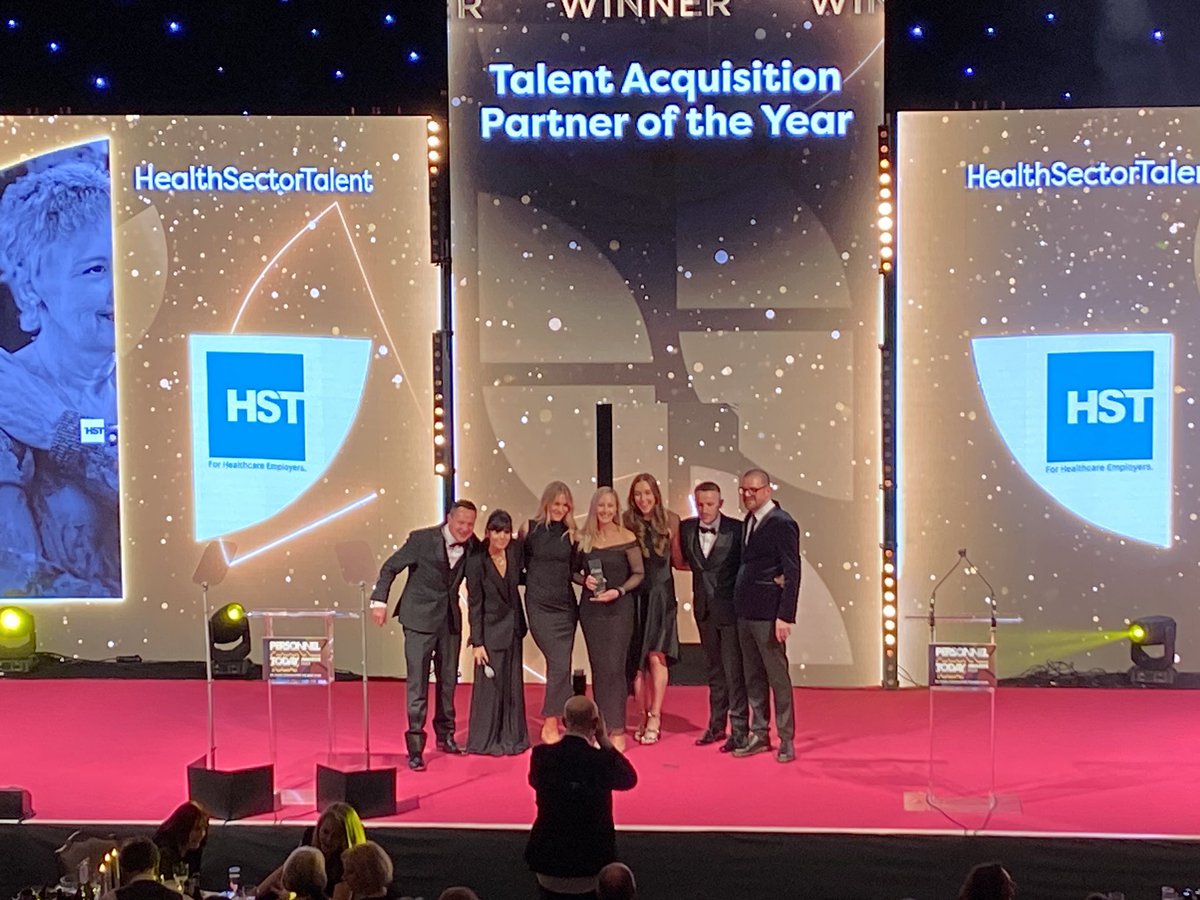 Now onto the Talent Acquisition Partner of the Year category. And the winner is… @HSTGlobal! 🏆 Congratulations to them! 🎉 #PTAwards