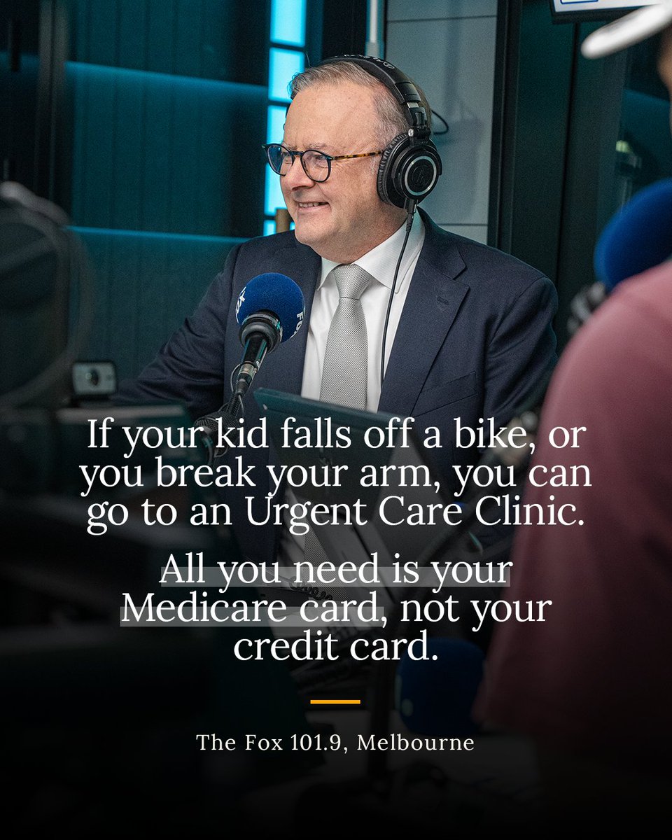 AlboMP's tweet photo. We’re strengthening Medicare to take pressure off family budgets and our health care system.

Great to talk to Fifi, Fev and Nick this morning at @thefox1019. https://t.co/W80oTKzlfK