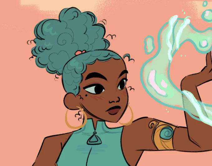 Artists, show me how you stylize black hair! 