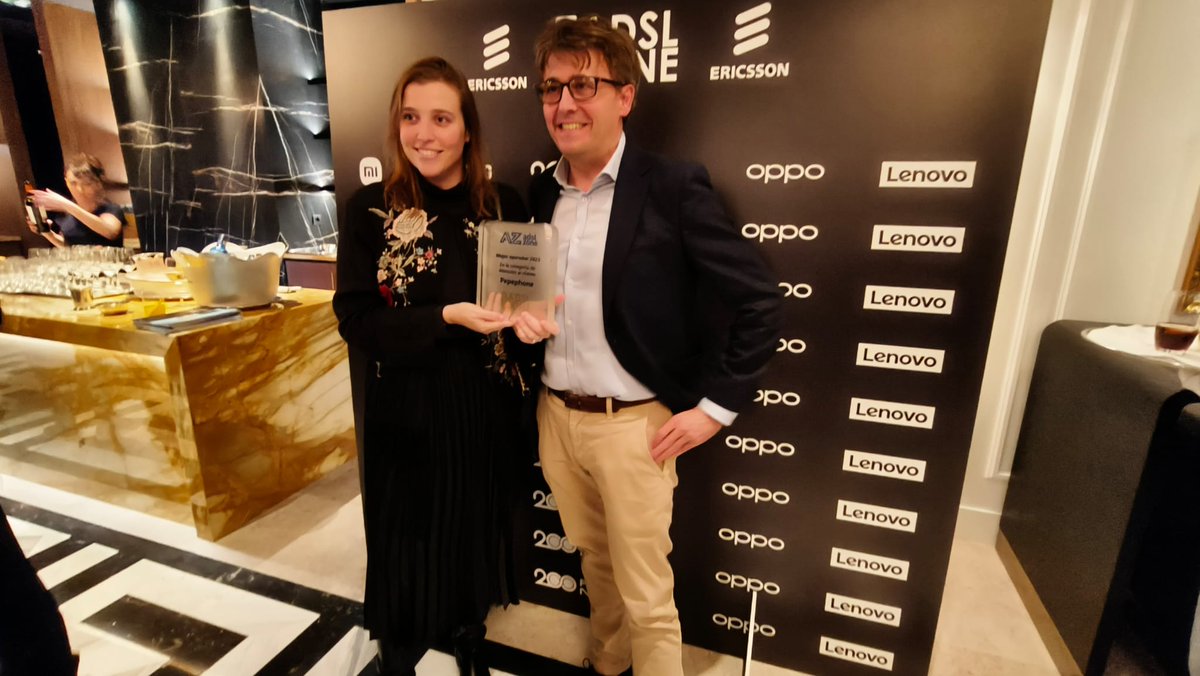 👏La empresa <a href="/pepephone/">Pepephone</a> recoge el premio🏆 al mejor operador 2023 en la categoría de Atención al cliente #PremiosADSLZone23