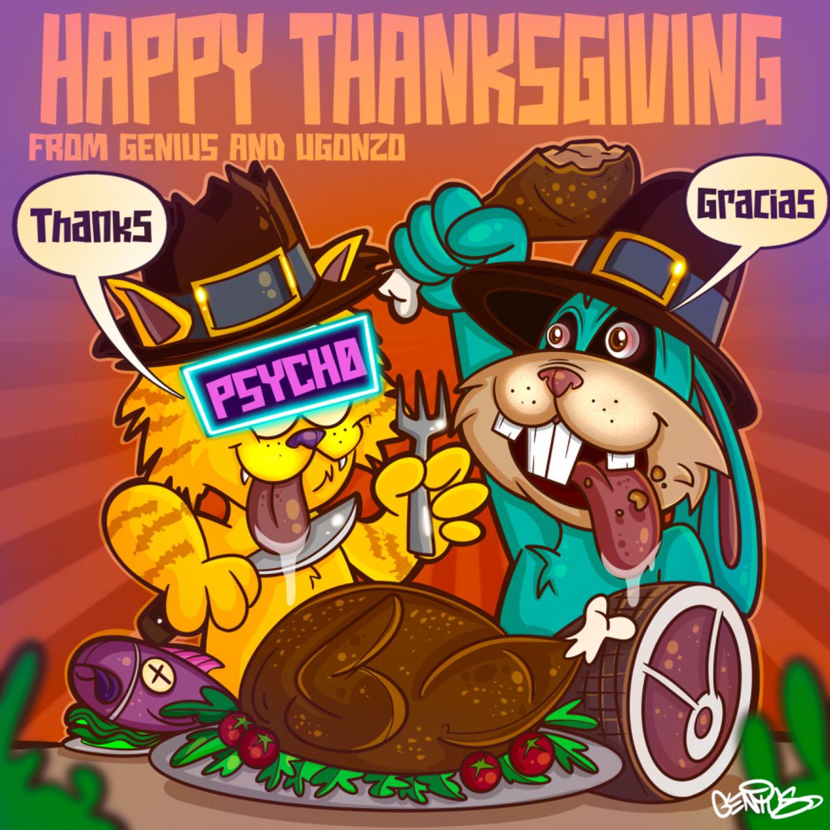 🦃Happy Thanksgiving 🦃 From @ElRealGenius , @Ugonzo_art & the rest of the MH/PK team! We hope you have a great day amongst family & friends 🫶 Share below what you are thankful for! 💕