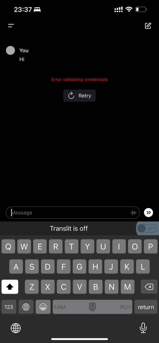 thegrigorian's tweet photo. Is it me or chatgpt is down https://t.co/hILwZqTxro