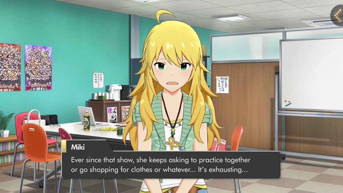 sankyuuMLsubs's tweet photo. Tomorrow is Miki's birthday! To celebrate, we'll be releasing her first main commu, for the classic AS song Marionette no Kokoro! https://t.co/fb89KYDnWH