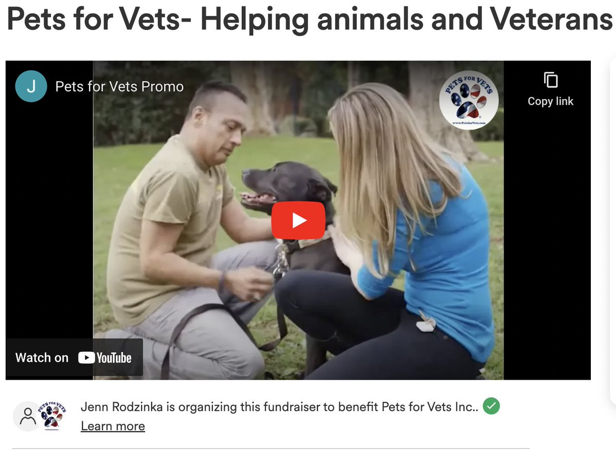 Will you consider donating to us this Giving Tuesday week? Donations help Veterans and rescue animals.
gofund.me/8c2427b0