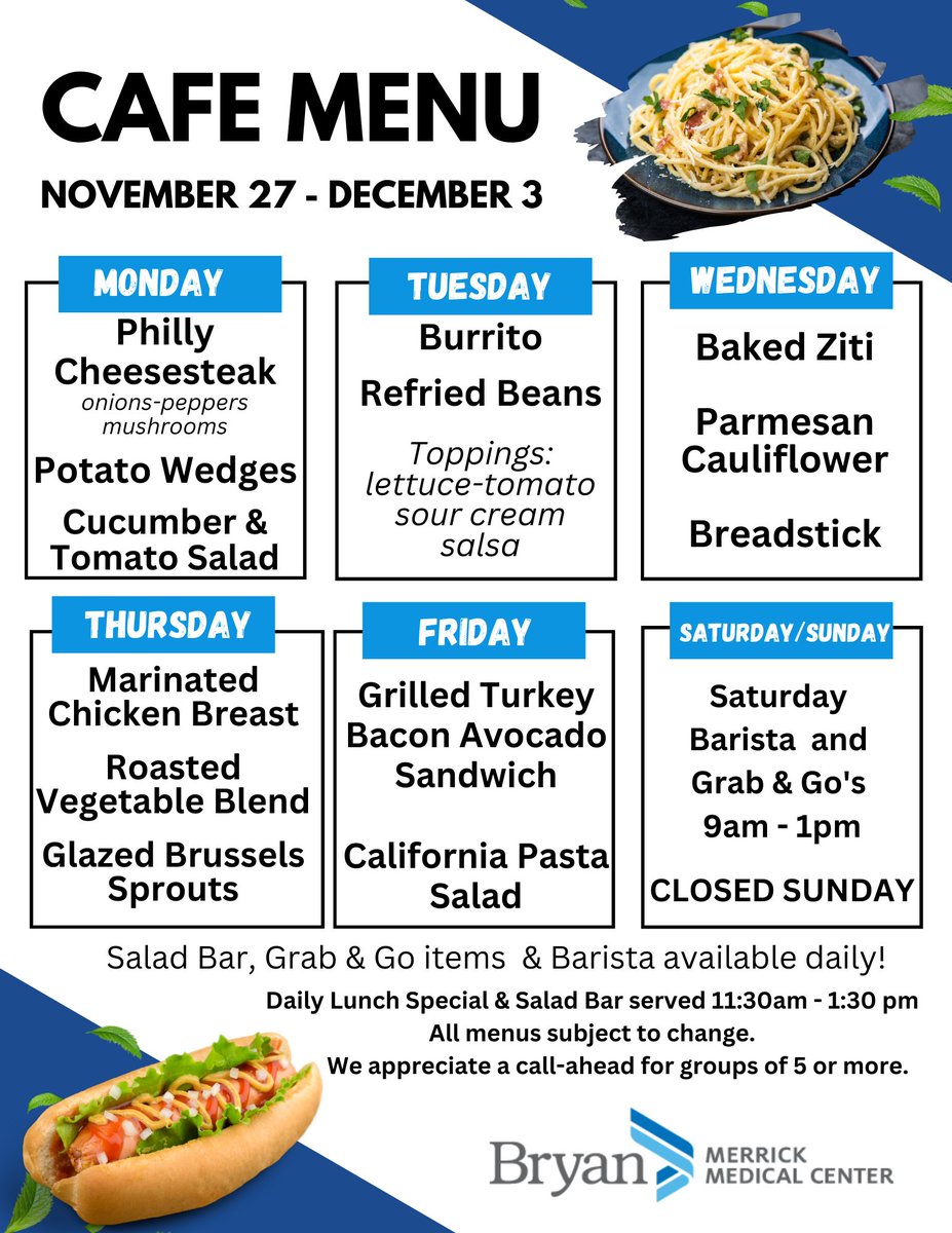 MerrickMedical's tweet photo. #MMCCafe #joinusforlunch https://t.co/VodA6qbjAc