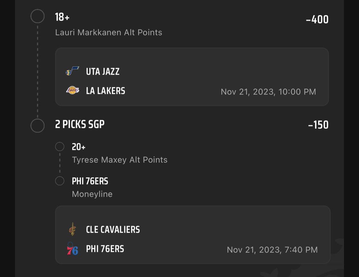 📈 Day 1 Bankroll Builder🪜

🏀 NBA SGPx +108 #DraftKings 

1) Maxey 20+ pts
2) #76ers ML 🏀
3) Markkanen 18+ pts

Show some love ❤️ &amp; 🔁 greatly appreciated to help me grow my following!

Breakdown/stats/graphs posted below from <a href="/propsdotcash/">Props.Cash</a> 💰📊 👇🏼

#NBA  #GamblingX