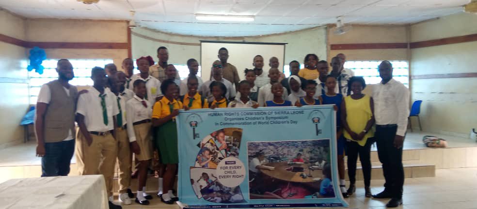 #HRCSL organized a Children’s symposium in Freetown, Kenema and Makeni in observance of #World #Children’s #Day. Human Rights and Peace Club members were given the platform to engage in meaningful conversations on topics that promote their wellbeing and rights.