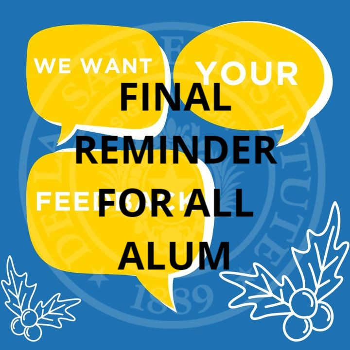 DLSMeteors's tweet photo. DLS Alum: It's your last chance to tell us what you LOVE about the HOLIDAYS. Please take a minute to complete a fun little survey about your favorite things to do &amp; see around the Holidays. https://t.co/Qqn9cLOa0K. (Results posted in the next Alumni Newsletter.) #MeteorsUnited https://t.co/9YqDIhvx1b