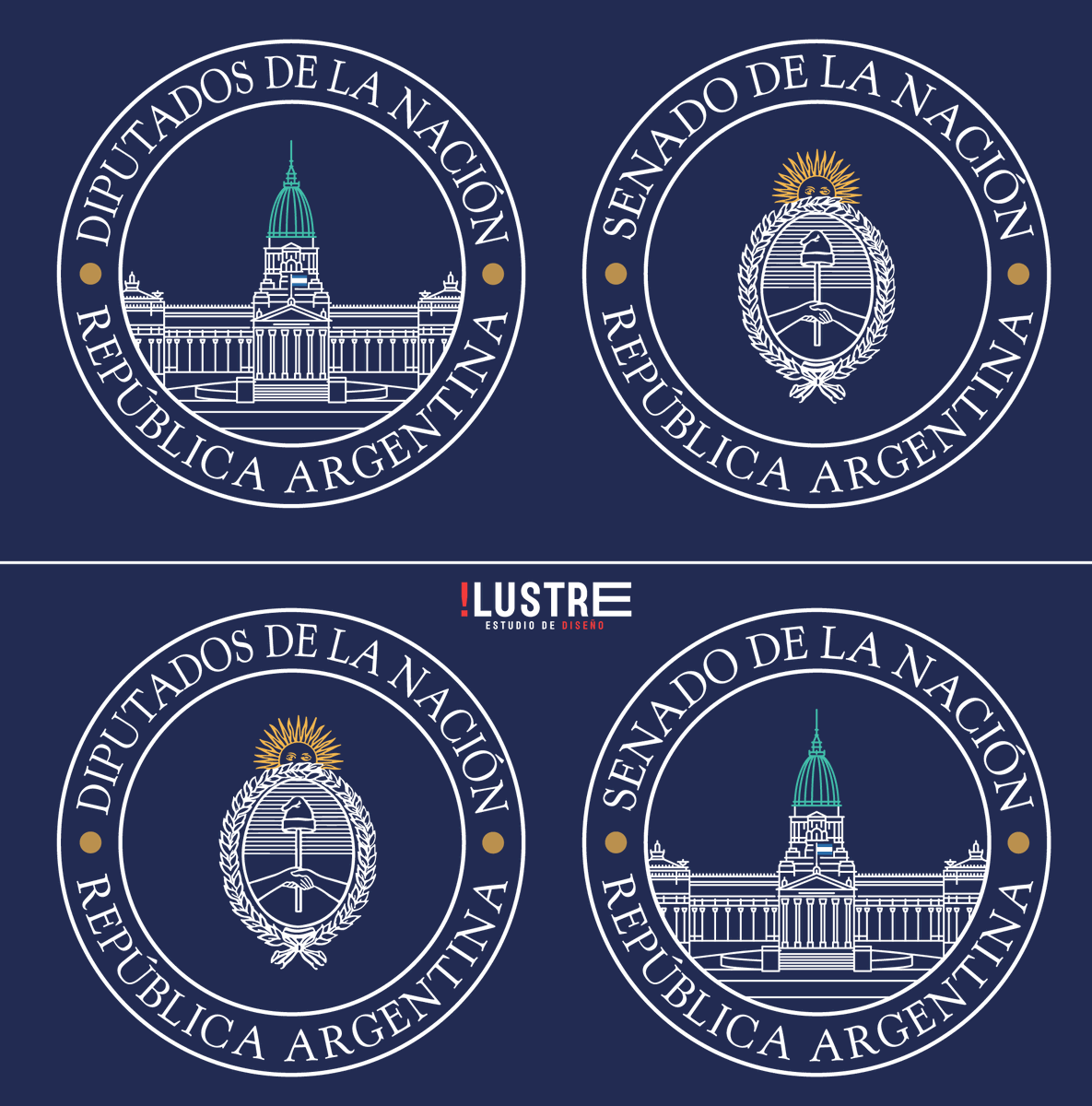 PelucaDeMilei1's tweet photo. Versión final, logo Senado y Diputados de Argentina para el gran @JMilei.

Dejemos de lado el simplismo y minimalismo de la arquitectura socialista. 

Toda difusión es agradecida, hagámosle llegar esto a @LLibertadAvanza .

Créditos: @Lyndoon25. https://t.co/jJ0W87sdW5