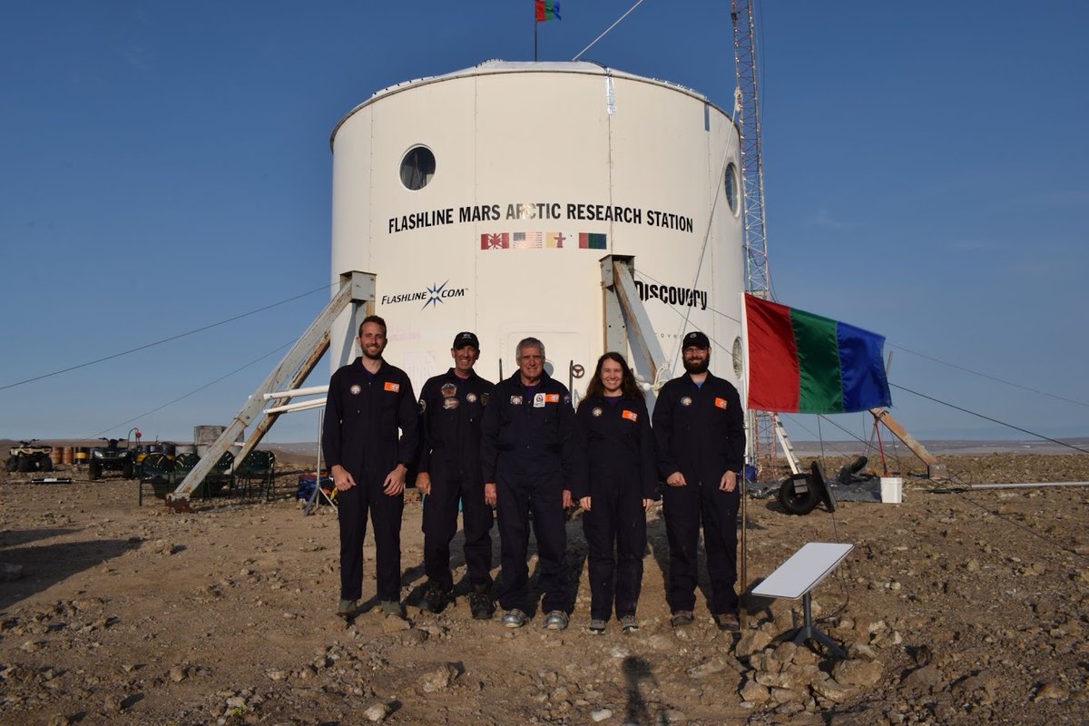 TheMarsSociety's tweet photo. JOIN our #RedPlanetLive video podcast TODAY at 5pm PT / 8pm ET at https://t.co/40iqy4AXq4 with #FMARS Crew 15 talking about their recent science & repair mission on Devon Island π¨π¦. #fmars2023 #canada #marsanalog #liveevent #podcast #themarssociety #analogastronauts #stem https://t.co/60ug14avjt