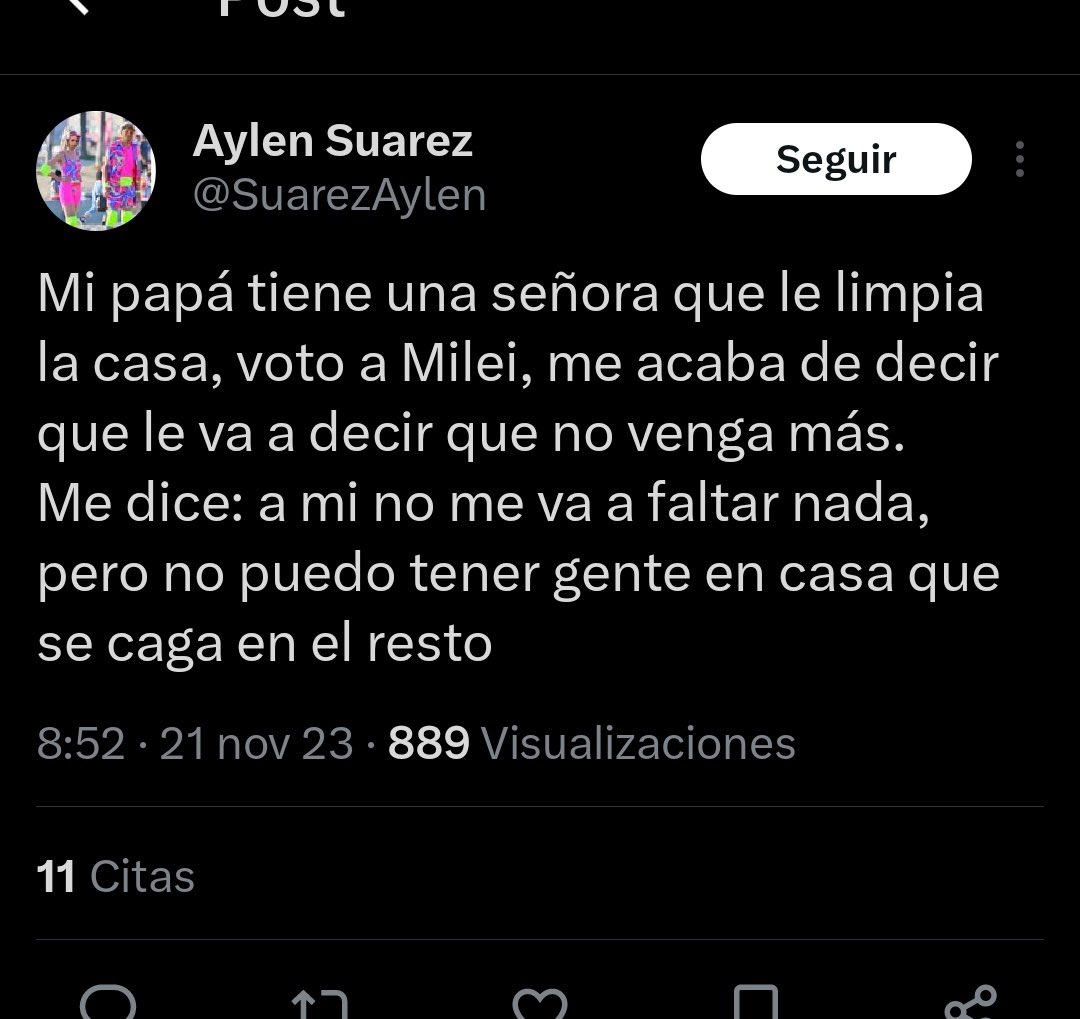Si sos la persona que limpiaba en la casa del padre de Aylen Suarez, avisamos y te ayudamos a conseguir laburo de nuevo. Please RT