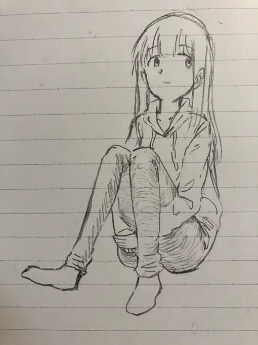 昨日太ももの人勘違いして描いた下描き 