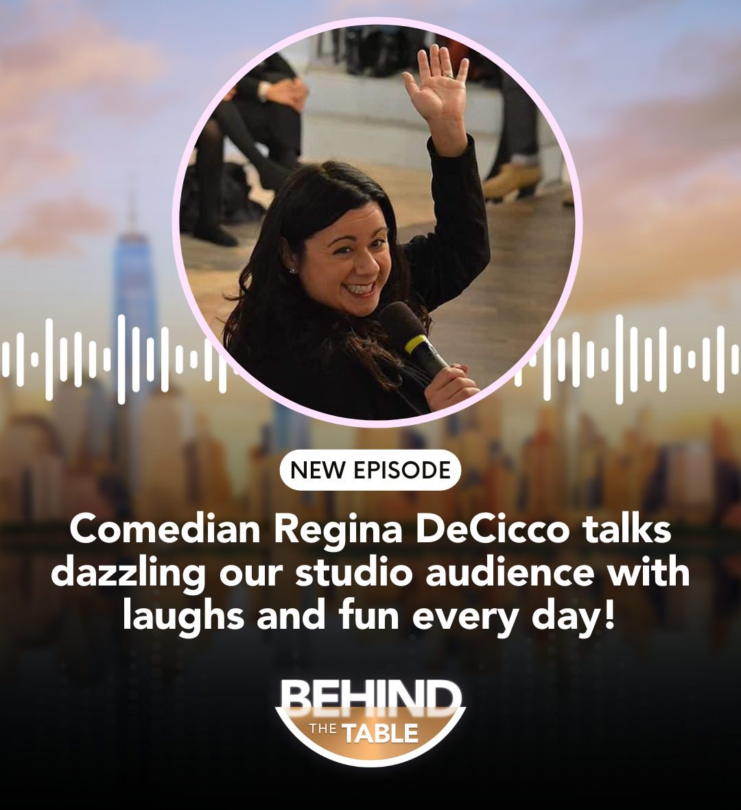 On a special episode of #BehindTheTable, #TheView's warm-up comedian @reginadecicco sits down with EP @brianteta to discuss getting our studio audience ready for each live show, her first job with one of our co-hosts, and her favorite day at work! Listen: apple.co/49Oth96?utm_so…