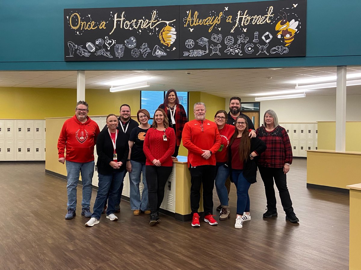 LHLocalSchools's tweet photo. ❤️ Our Licking Heights staff showed their support for Tusky Valley by wearing black and red. Our hearts go out to the community. #TVStrong #HornetsTakeFlight https://t.co/nIFdwn4orJ