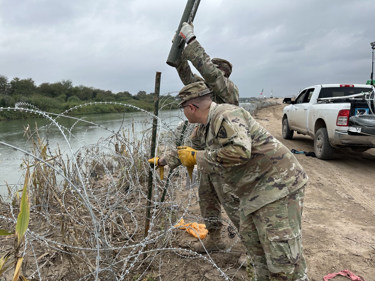 Operation Lone Star builds c-wire fences along the southern border to deter illegal crossings and prevent drug smuggling into the United States. These barriers are a component of the operation's approach to enhancing border security and safeguarding against illicit activities.