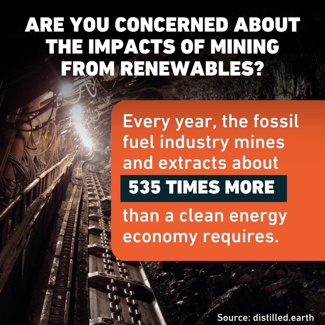 The fossil fuel industry requires 15 billion tons of mineral extraction per year - 535x more than the clean energy economy would need in 2040. This means a transition to clean energy will reduce the volume and harm of mining dramatically distilled.earth/p/a-fossil-fue… #RenewableEnergy