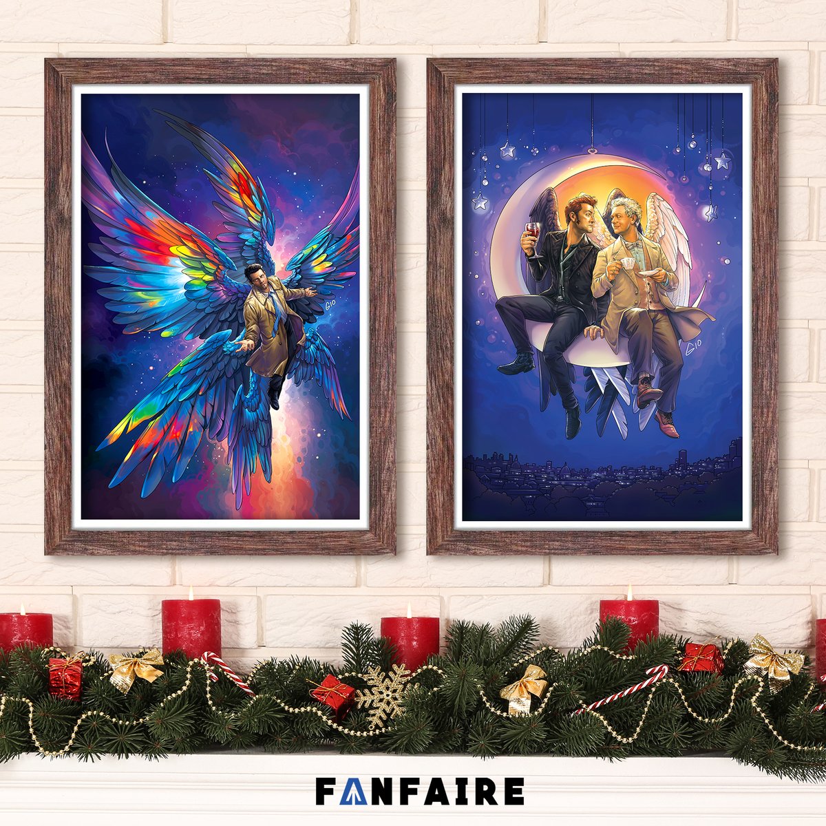 Looking for a gift for the holidays?  My limited edition lithographs are a colorful, lovely gift that supports charity! shopstands.com/collections/fa…
#GoodOmens #aziracrow  #GoodOmensFanArt  #castiel  #Supernatural