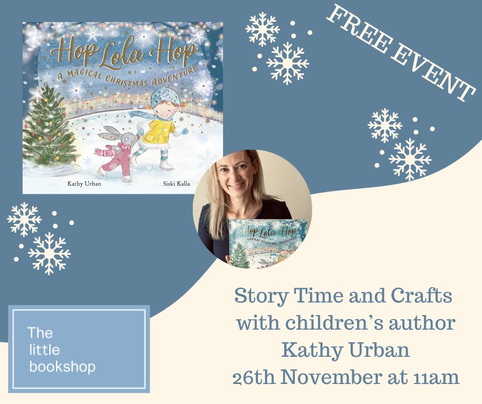 The Little Bookshop Cookham (@alittlebookshop) on Twitter photo Spaces are limited so email to book a place:
read@thelittlebookshop.info
This free festive story time and craft session with children’s author, Kathy Urban, is suitable for 3-8 year olds Spaces are limited so email to book a place:
read@thelittlebookshop.info
This free festive story time and craft session with children’s author, Kathy Urban, is suitable for 3-8 year olds