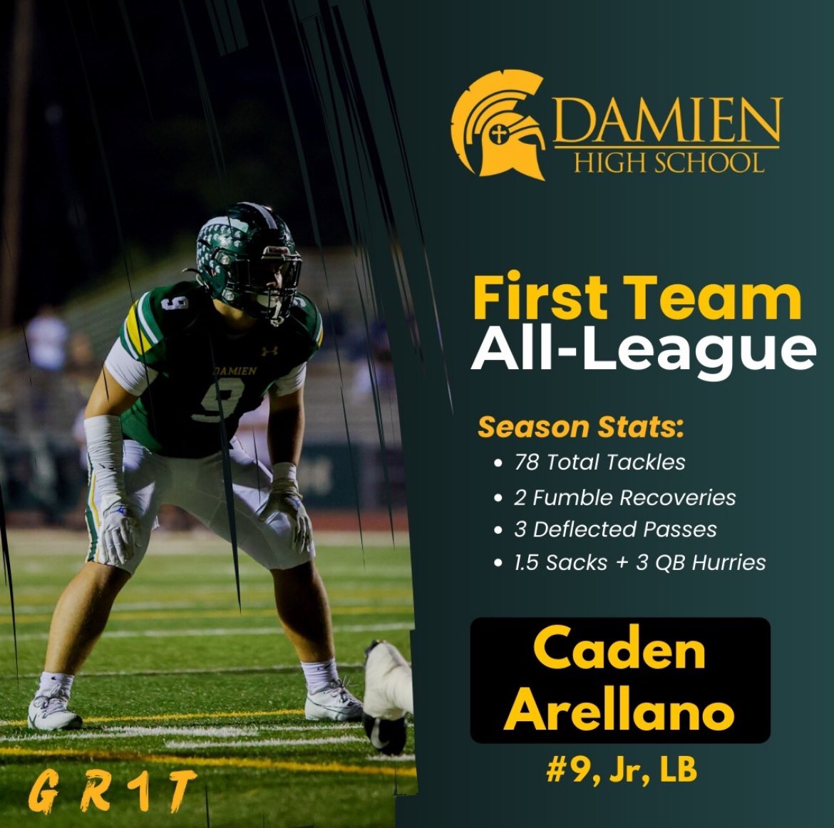 cadenarellano's tweet image. Grateful to be named First Team All-League! I couldn’t have done it without my brothers. \|/ @DamienFootball_ @bechtel_matt @JStew8 @coach_odin @SGVNSports @bruce_bible @CoachJohnson32_ @GregBiggins