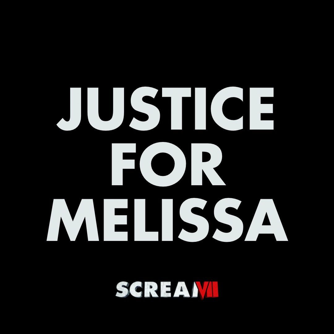 SergioMorci's tweet photo. Melissa Barrera ha sido despedida de SCREAM VII por realizar declaraciones polémicas del conflicto entre Israel/Palestina.
Primero fue Neve y ahora Mel. Los señores de Paramount/Spyglass nos están tocando mucho las narices a los fans. 
¡NO LO VAMOS A PERMITIR! 
#JusticeForMelissa https://t.co/GerQSzBFVZ