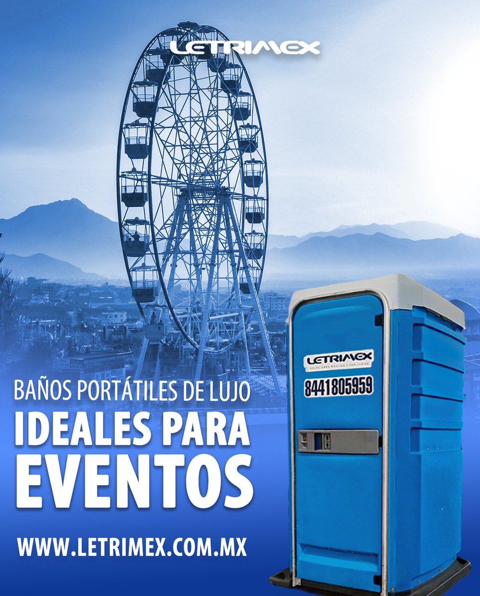 Letriimex's tweet photo. ✨Baños portátiles de lujo en #renta . Ideales para #eventos al aire libre con gran concentración de personas. ¿Qué esperas? ☎Contáctanos al 844 1805959 | 844 1805999 para cotizar 📌 Para más información visita https://t.co/1llNL6TPiB
#bañosportatiles #sanitariosportatiles https://t.co/4Oqa28QiJy