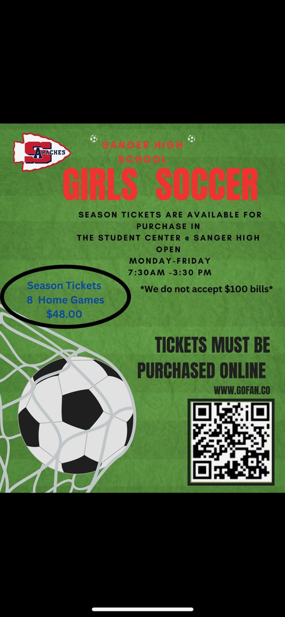 Get Your Season Tickets! Available Now!!
🔴⚪️Go Apaches⚪️🔴