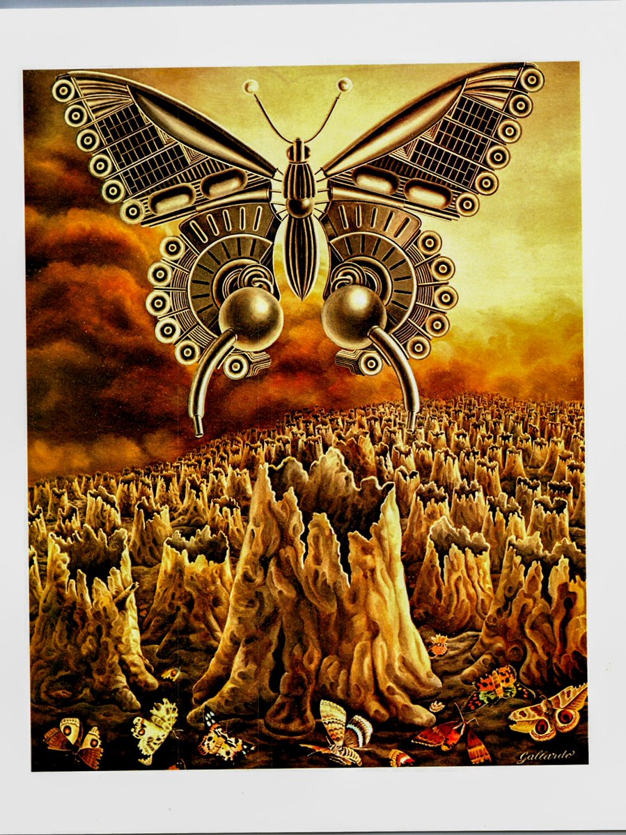 HudsonPulp's tweet image. Gervasio Gallardo Vintage art book page Giant robot butterfly over a volcano landscape Paris Exhibition etsy.com/listing/124128…
 #DecorativeArts #ReadyToFrame