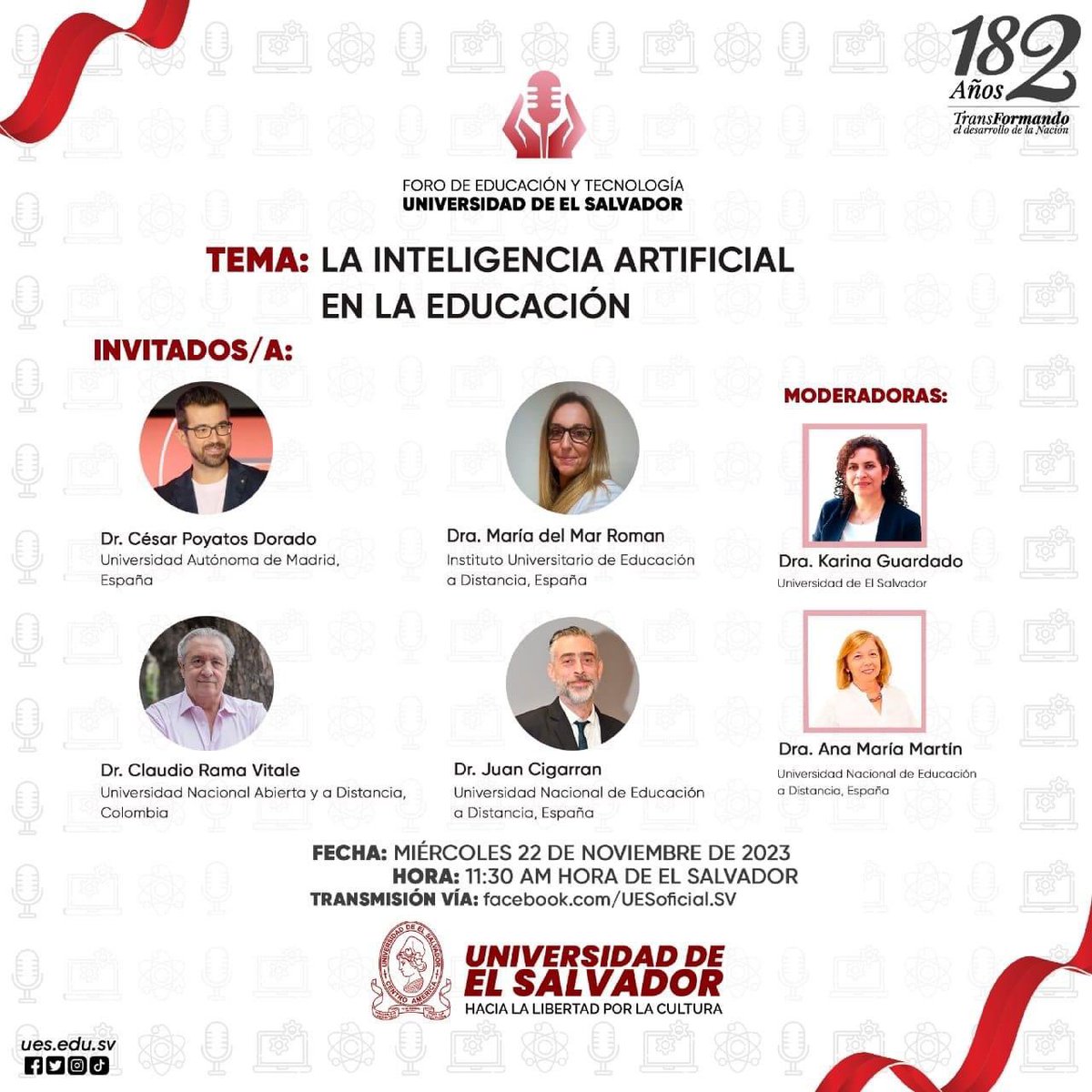 cpoyatos's tweet photo. Mañana estaremos compartiendo sobre Inteligencia Artificial en Educación con las compañeras y compañeros de la Universidad de El Salvador @UESoficial CC @FaculEDUAM 

#InteligenciaArtificial #IA #AI #SpainNeurotech https://t.co/tICx1BIKt8