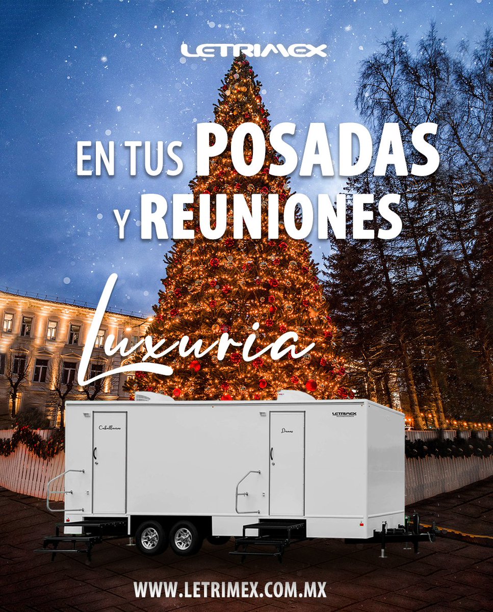 Letriimex's tweet photo. 🎄Ideal  para tus posadas y eventos esta navidad🎅☎Contáctanos al 844 1805959 | 844 1805999 para cotizar esta elegante caseta de baños de lujo✨ Para más información visita https://t.co/1llNL6Tht3
#sanitarios #baños #bañosparaevento #evento #Navidad #Posadas #posadas2023 https://t.co/P7LQa0t0iN