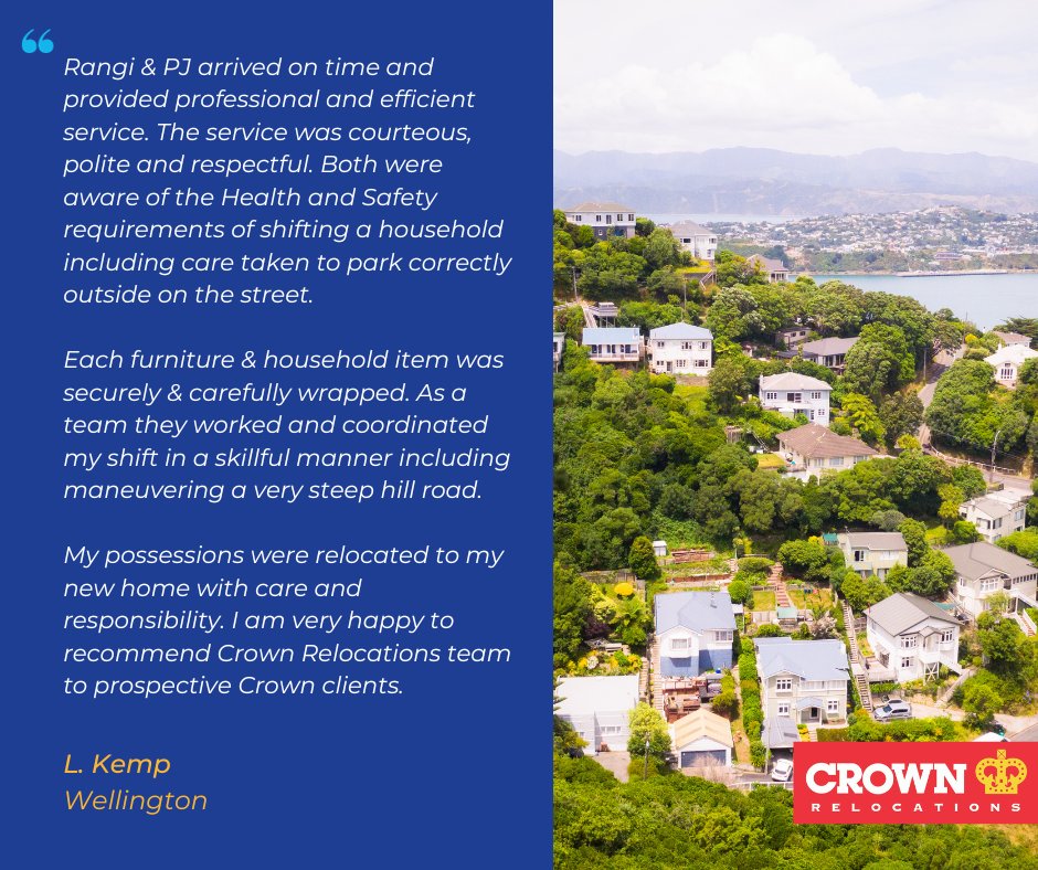 CrownReloNZ's tweet image. Experience The Crown Difference! 
We're dedicated to providing the best quality service to our customers  no matter where they're moving to!

Read what our customers have to say about moving with us: ow.ly/skp150PVQ4z

#MovingandPacking #CustomerReviews #MovewithCrown