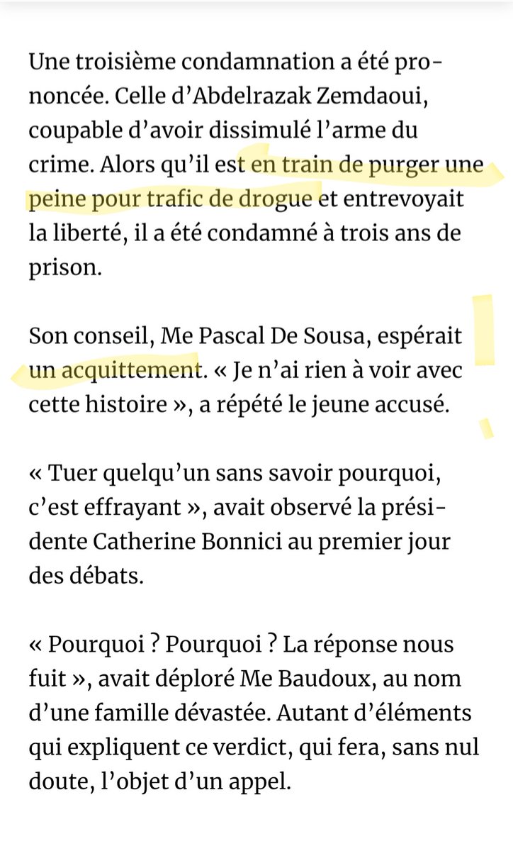 KarenAdhar's tweet photo. Enfin, pour le 3e larron Zemdaoui, au moment de sa condamnation déjà en prison pour trafic de drogue et qui a depuis lui aussi fait appel de sa peine de 3 ans de prison pour sa participation dans l'affaire #KevinRibal, son avocat Maitre Pascal de Sousa tente même 'il é innocent'. https://t.co/PklaayGRPw