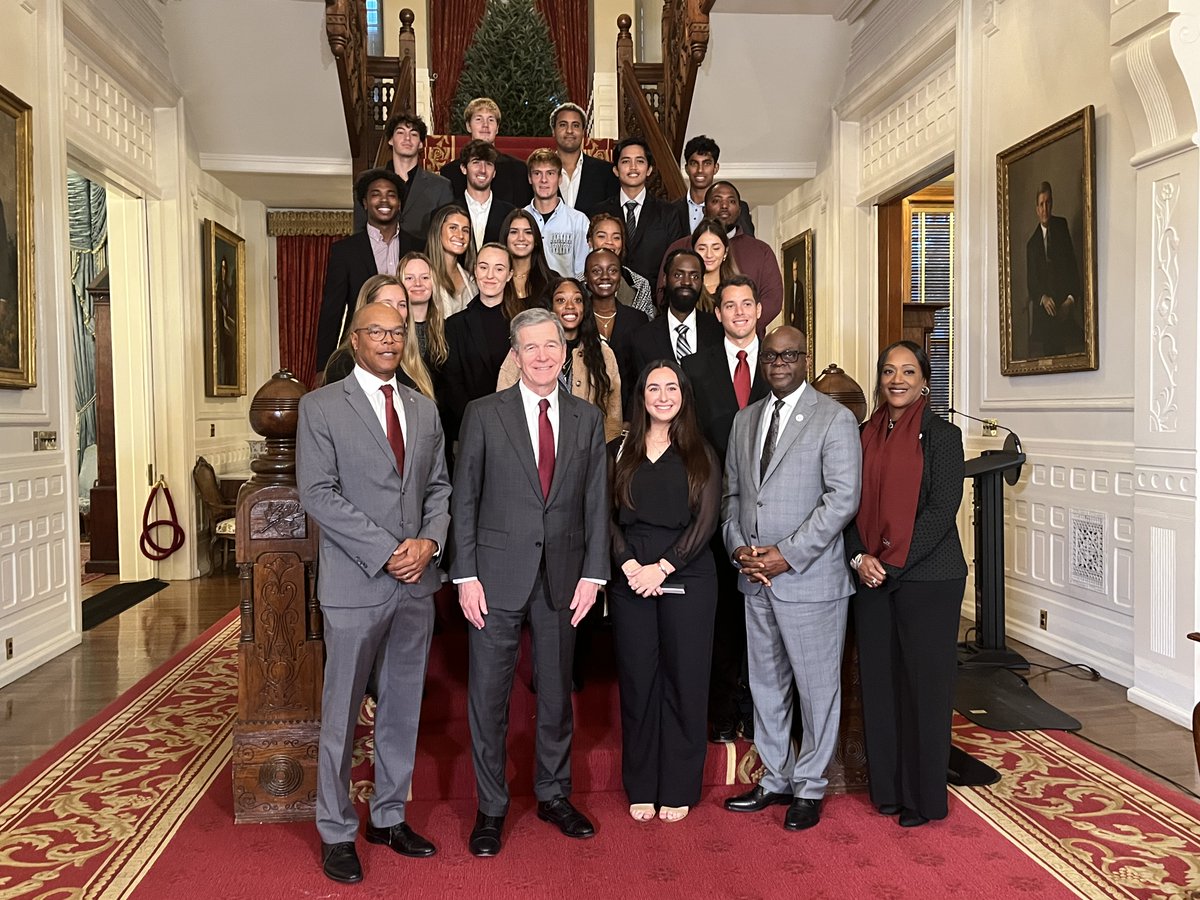 NCCU's tweet photo. #NCCUCommunity | Congratulations to the NCCU Women's Tennis team. Today, the team was recognized for their HBCU National Tennis Championship win during a reception hosted by Governor Roy Cooper at the Executive Mansion. | #NCCUAthletics #EaglePride #HBCU | @NCCUAthletics @NCCUWT https://t.co/S7taXkiLxn