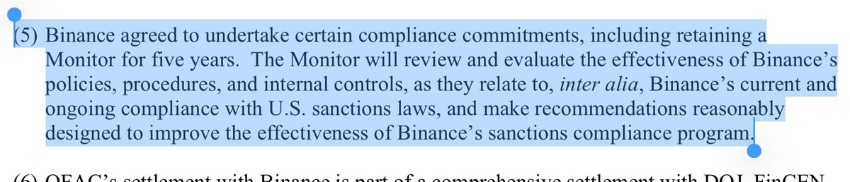 reztahla's tweet photo. 6. The next 5 years for @binance ?  no one will be able to take a dump w/o approval from OFAC’s Monitor https://t.co/NFWBK5rjmV